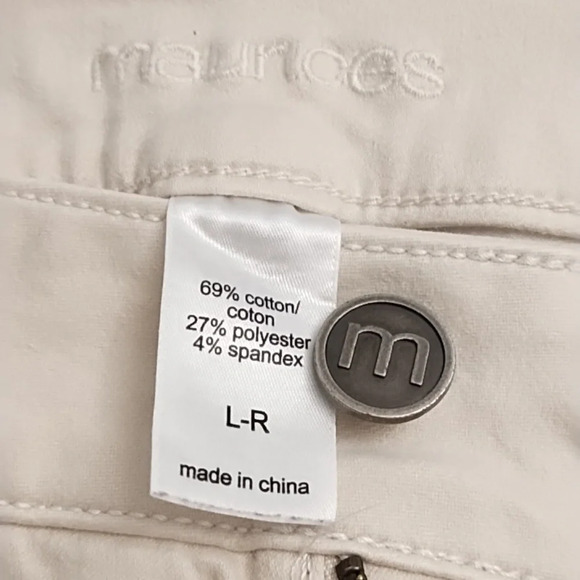 Skinny Super Soft Brushed Stretch Jeans Cream Large Regular - Picture 8 of 11